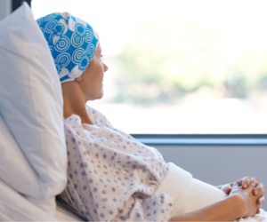 woman in hospital bed